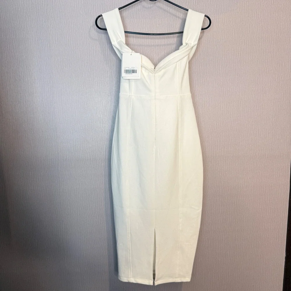 MISHA COLLECTION IVORY CHLOE MIDI DRESS - SIZE 0